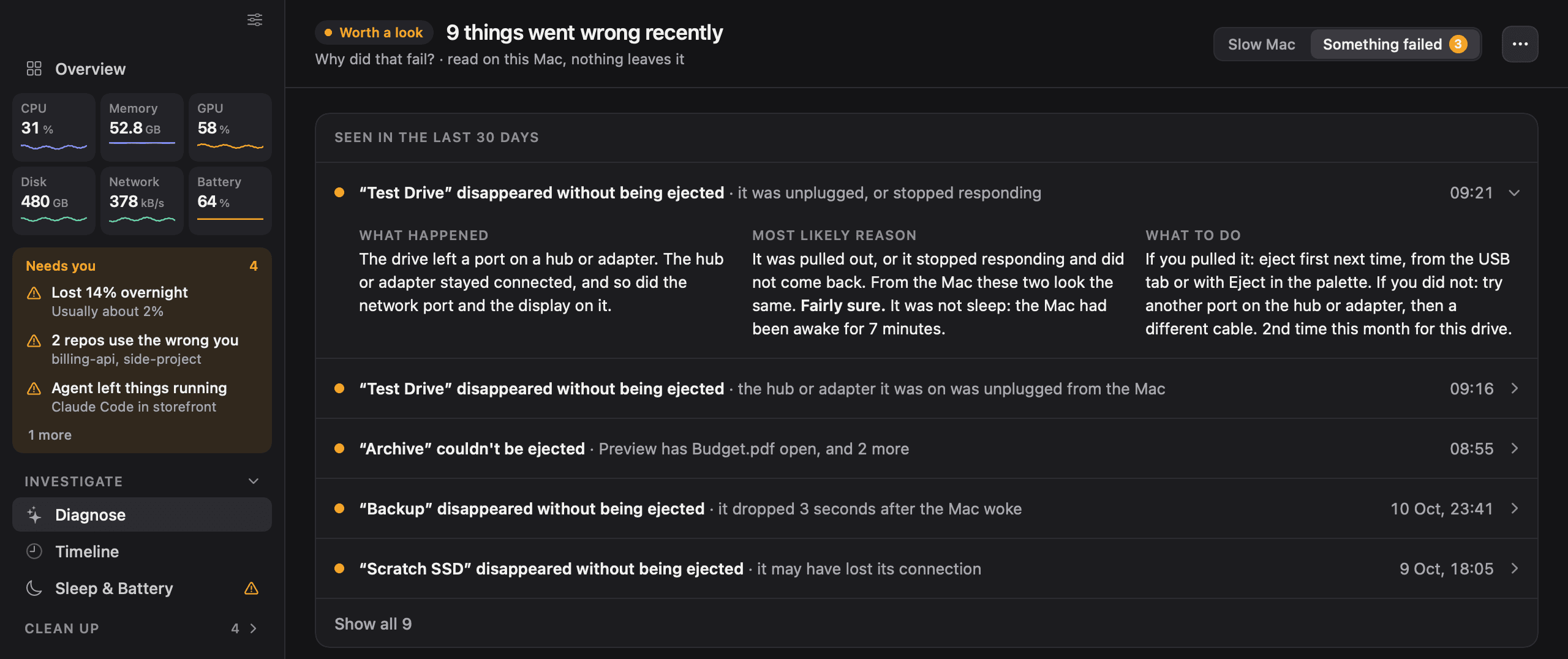 iKnowMyMac something failed screen